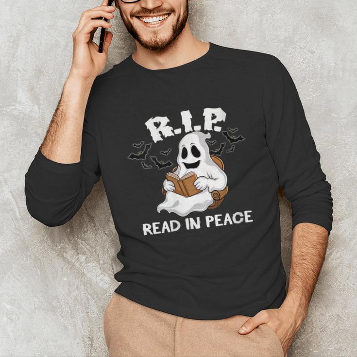 October Reading And Library Awareness Books And Boos Unisex Long Sleeve T-Shirt