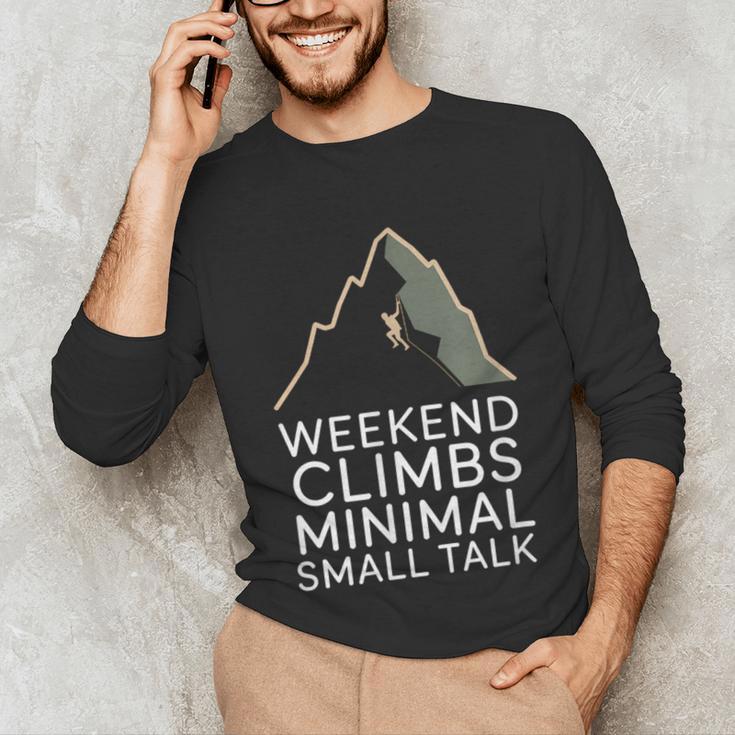 Outdoor Introvert Vibes Weekend Climber Unisex Long Sleeve T-Shirt