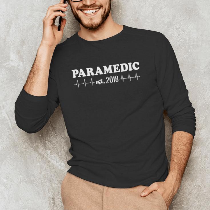 PARAMEDIC Est 2018 With Heartbeat Graduation Unisex Long Sleeve T-Shirt