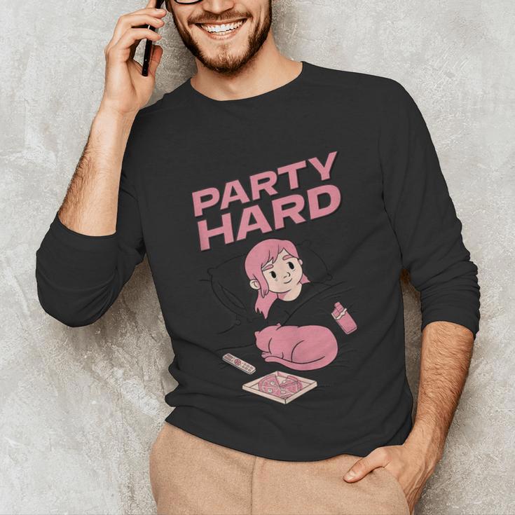 Party Hard Comfortable Stay At Home Introvert Unisex Long Sleeve T-Shirt Party Hard Comfortable Stay At Home Introvert Unisex Long Sleeve T-Shirt
