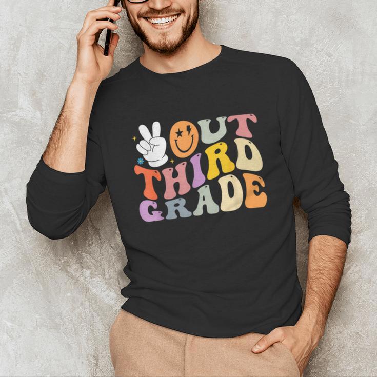Peace Out Third 3rd Grade Graduation Graduate Class Of 2025 Unisex Long Sleeve T-Shirt