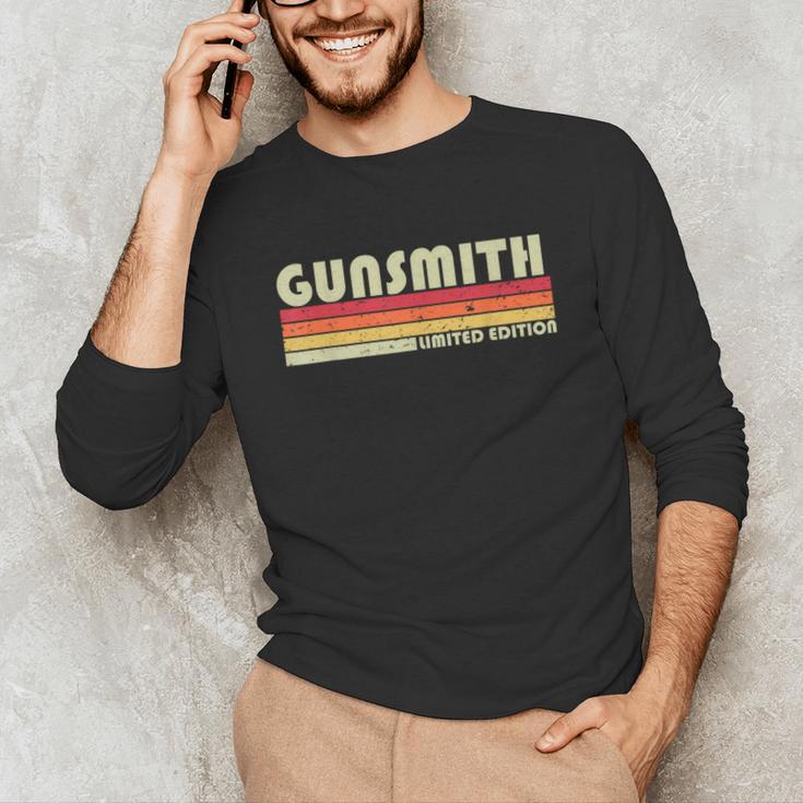 Personal Christmas Retro Vintage Graduation Gunsmith Job Title Profession Birthday Worker Idea Unisex Long Sleeve T-Shirt