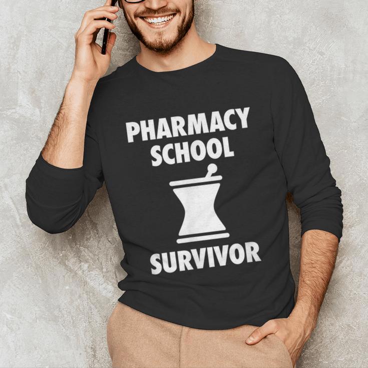 Pharmacy School Survivor PharmD Graduation T-Shirt Unisex Long Sleeve T-Shirt