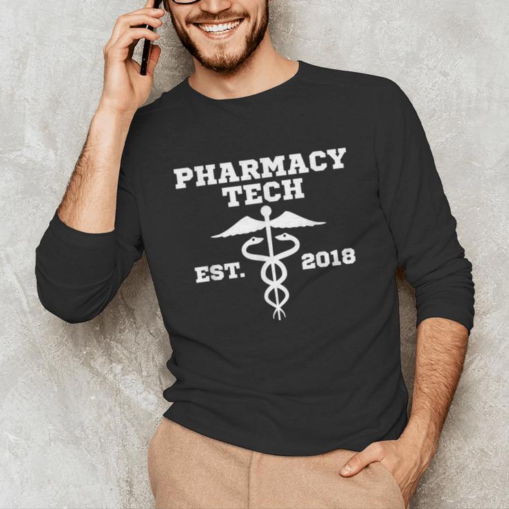 Pharmacy Tech GraduationShirt Student Est 2018 Unisex Long Sleeve T-Shirt