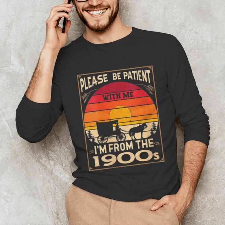Please Be Patient I'm From The 1900s Sunset Vintage Wagon Unisex Long Sleeve T-Shirt