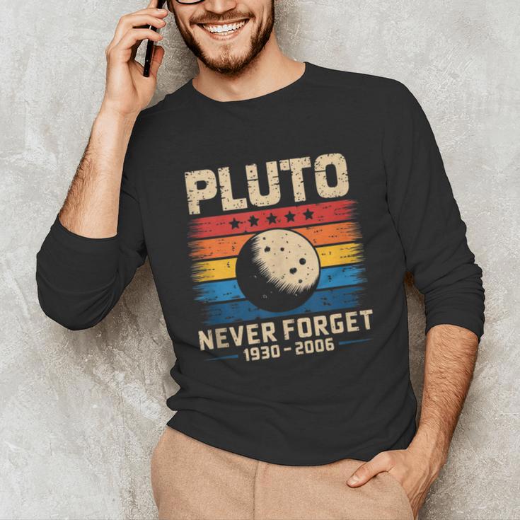 Pluto Never Forget Space Nostalgia Astronomy Humor Unisex Long Sleeve T-Shirt Pluto Never Forget Space Nostalgia Astronomy Humor Unisex Long Sleeve T-Shirt