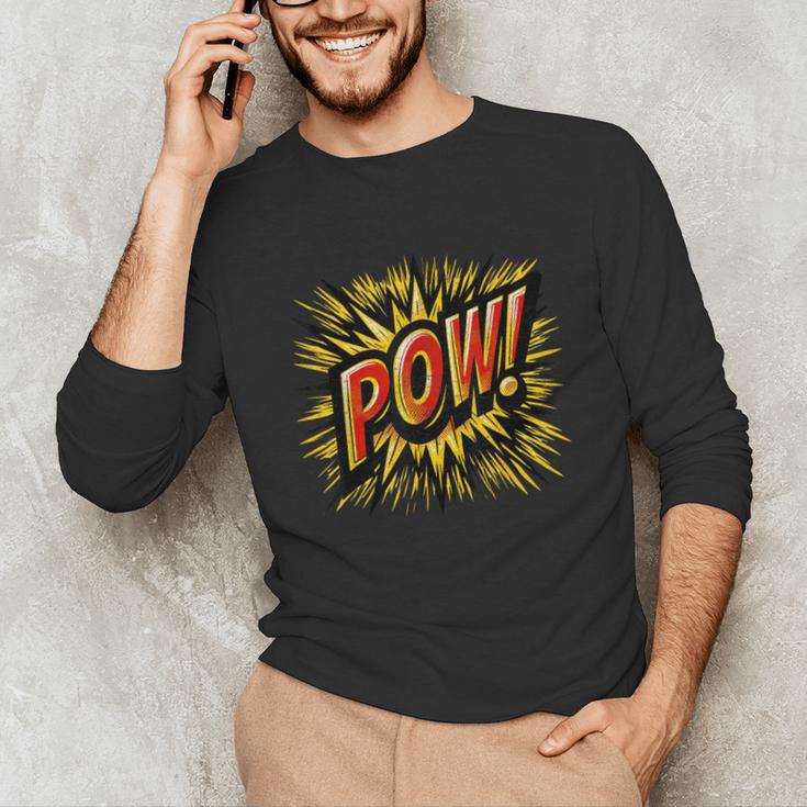 POW Comic Book Retro Artwork – Cartoon Collector Unisex Long Sleeve T-Shirt
