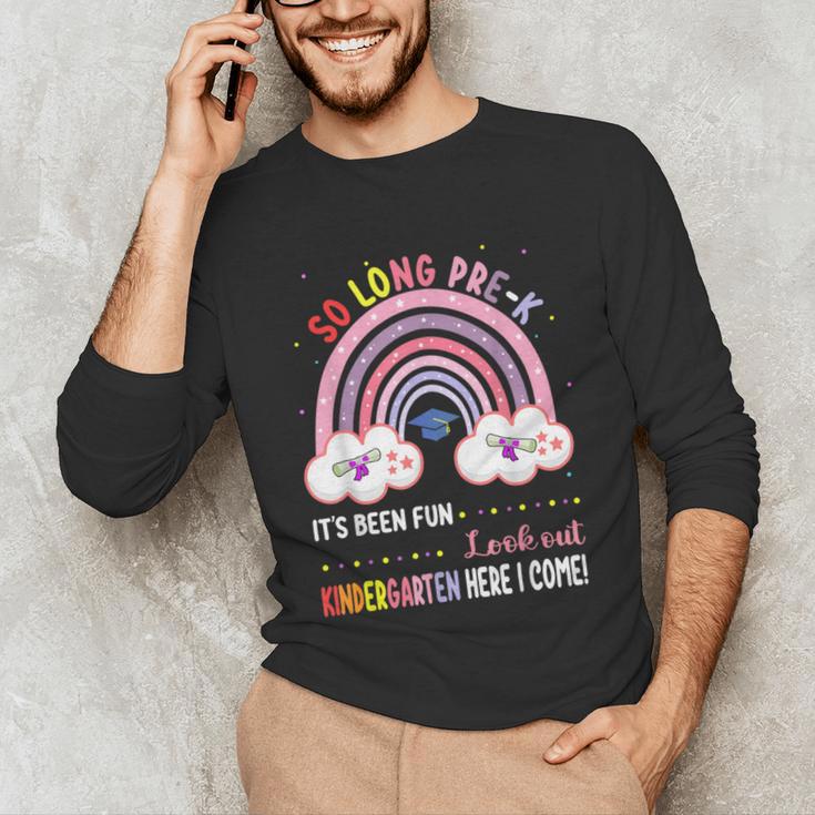 Pre k Graduation Class 2025 Graduate Pre-k Rainbow Girls Unisex Long Sleeve T-Shirt