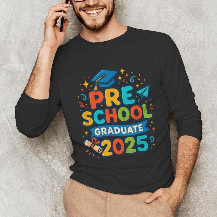 Preschool Graduation 2025 Pre-k Graduate Kids Boys Girls Unisex Long Sleeve T-Shirt