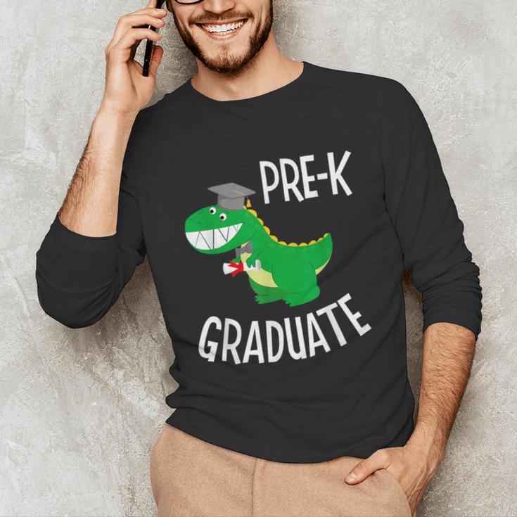 Preschool Graduation Preschooler Dinosaur Pre-K Dino Kids Unisex Long Sleeve T-Shirt