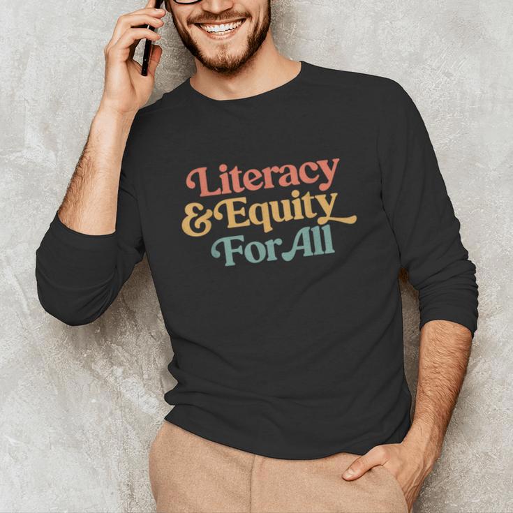 Protect Libraries Banned Books Literacy And Equity For All Unisex Long Sleeve T-Shirt Protect Libraries Banned Books Literacy And Equity For All Unisex Long Sleeve T-Shirt
