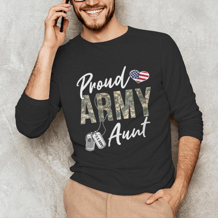 Proud Army Aunt Army Graduation Aunt US Army Aunt Unisex Long Sleeve T-Shirt