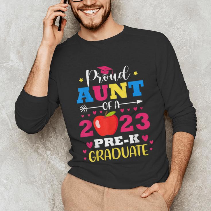 Proud Aunt Of 2023 Pre-K Graduate Senior Graduation Matching Unisex Long Sleeve T-Shirt