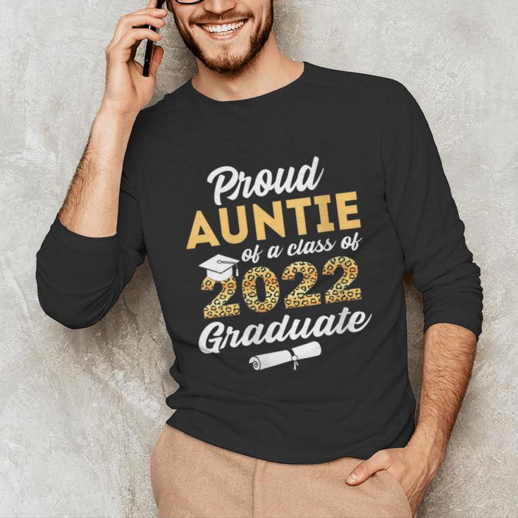 Proud Auntie Of 2022 Graduate Class 2022 Graduation Leopard Unisex Long Sleeve T-Shirt