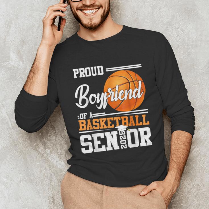 Proud Boyfriend Of A 2025 Senior Graduation Basketball Unisex Long Sleeve T-Shirt