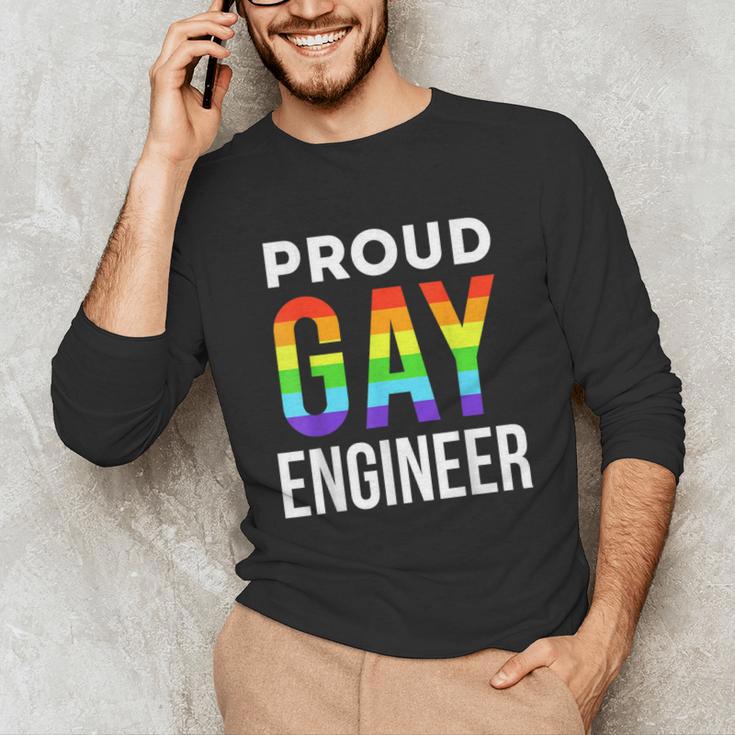 Proud Gay Engineer LGBTQ Rainbow Engineering Graduation Unisex Long Sleeve T-Shirt
