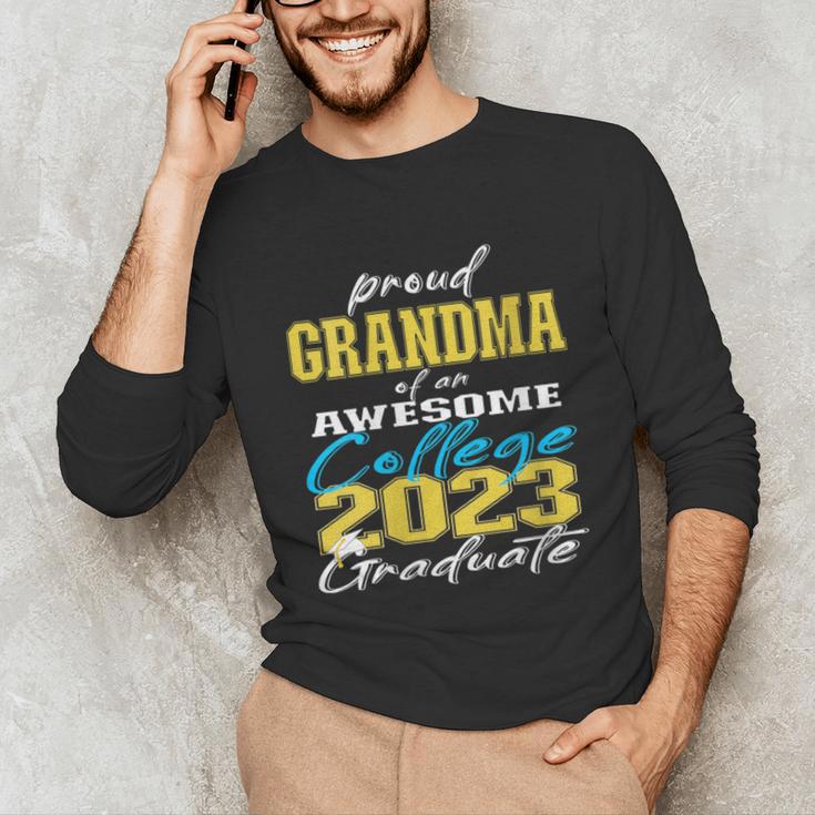 Proud Grandma Of 2023 College Graduate Family 23 Graduation Unisex Long Sleeve T-Shirt