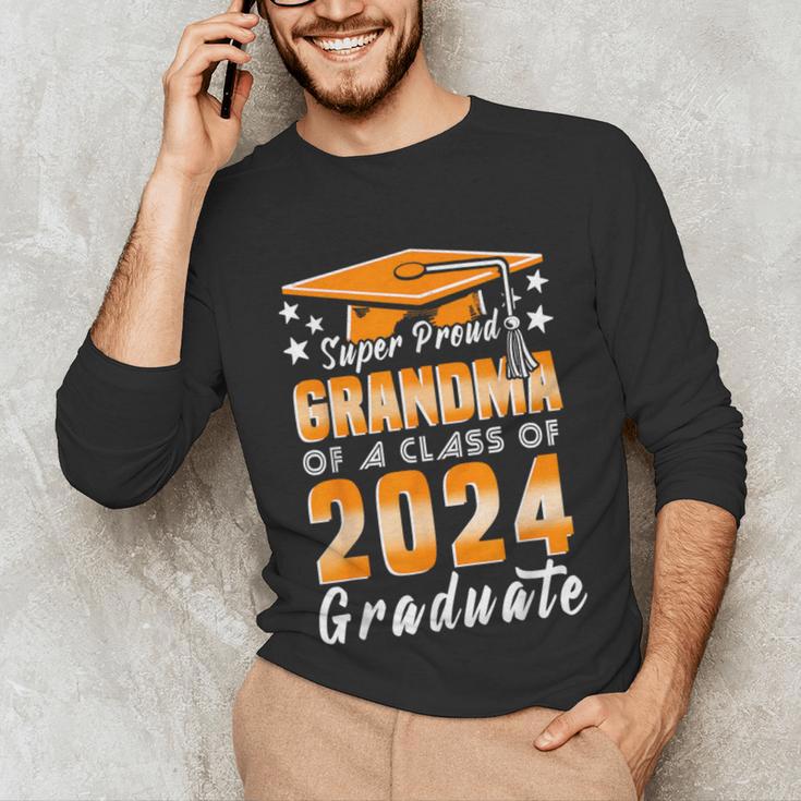 Proud Grandma Of A Class Of 2024 Matching Family Graduation Unisex Long Sleeve T-Shirt