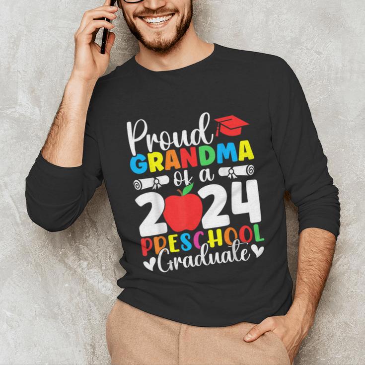 Proud Grandma Of Class Of 2024 Preschool Graduate Graduation Unisex Long Sleeve T-Shirt