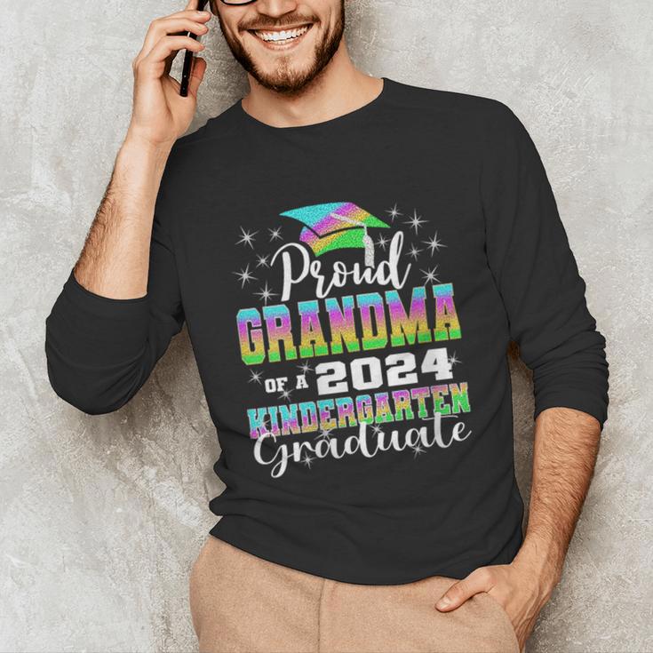 Proud Grandma Of Kindergarten Graduate 2024 Graduation Unisex Long Sleeve T-Shirt