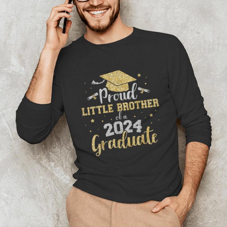 Proud Little Brother Class 2024 Graduate Senior Graduation Unisex Long Sleeve T-Shirt