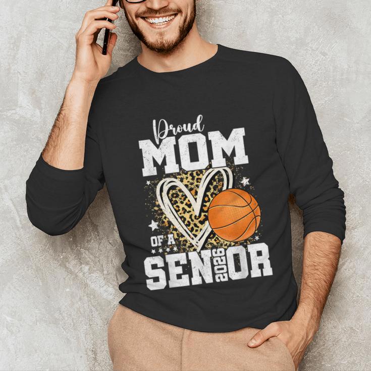 Proud Mom Of A 2026 Senior Basketball Graduation Leopard Unisex Long Sleeve T-Shirt