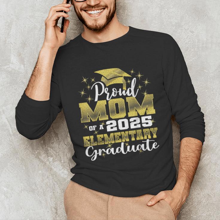 Proud Mom Of 5th Grade Graduate 2025 Elementary Graduation Unisex Long Sleeve T-Shirt