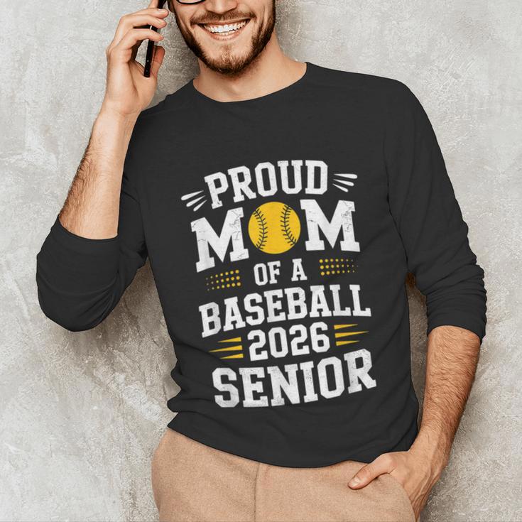 Proud Mom Of Baseball Senior 2026 Graduation Unisex Long Sleeve T-Shirt