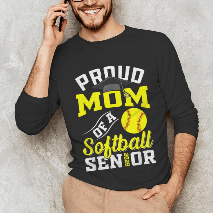 Proud Mom Of a Softball Senior Class Of 2026 Graduation Unisex Long Sleeve T-Shirt