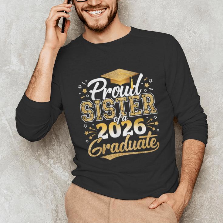 Proud Sister Of 2026 Graduate College Graduation Hat Party Unisex Long Sleeve T-Shirt