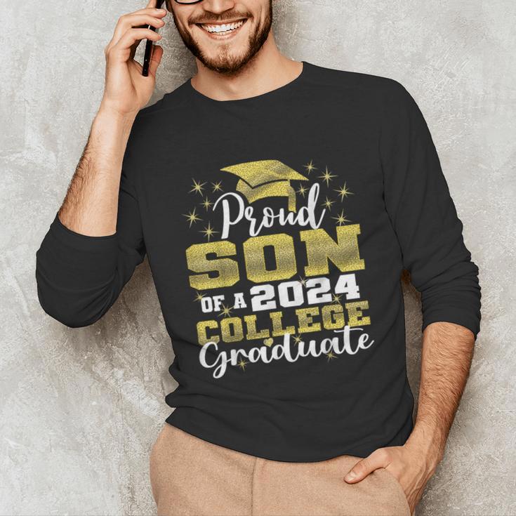 Proud Son Of 2024 College Graduate Family 24 Graduation Unisex Long Sleeve T-Shirt