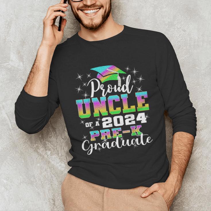 Proud Uncle Of PreK School Graduate 2024 Graduation Uncle Unisex Long Sleeve T-Shirt