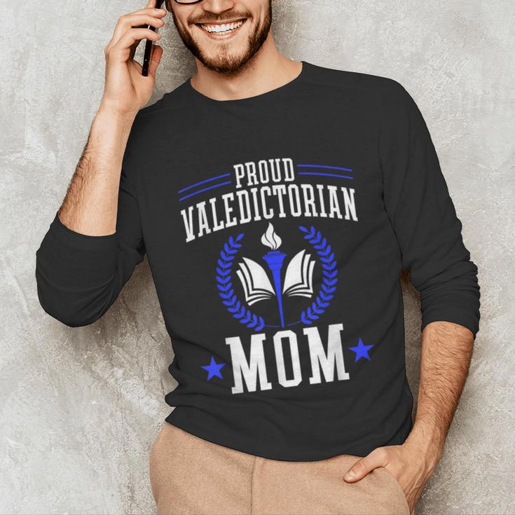 Proud Valedictorian Mom Graduation Grad Mom Class Of 2025 Unisex Long Sleeve T-Shirt