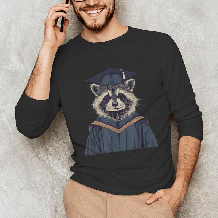Raccoon Graduation Unisex Long Sleeve T-Shirt