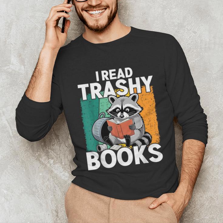 Raccoon Smutty Book Lover Spicy Romance Novels Women's Unisex Long Sleeve T-Shirt