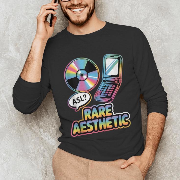 Rare Aesthetic Retro Nostalgia Y2K Vibes Unisex Long Sleeve T-Shirt Rare Aesthetic Retro Nostalgia Y2K Vibes Unisex Long Sleeve T-Shirt