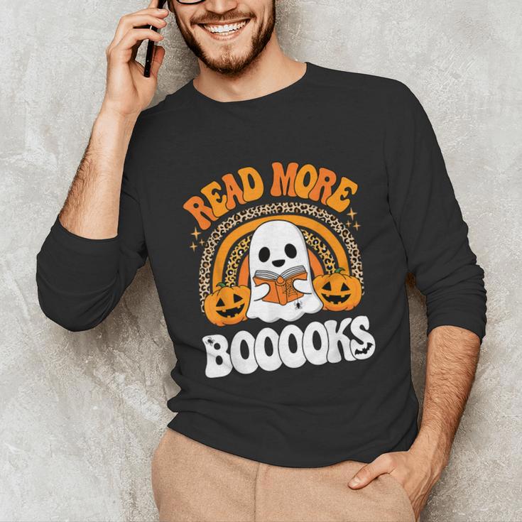 Read More Books Booooks Ghost Pumpkin Cute Teacher Halloween Unisex Long Sleeve T-Shirt