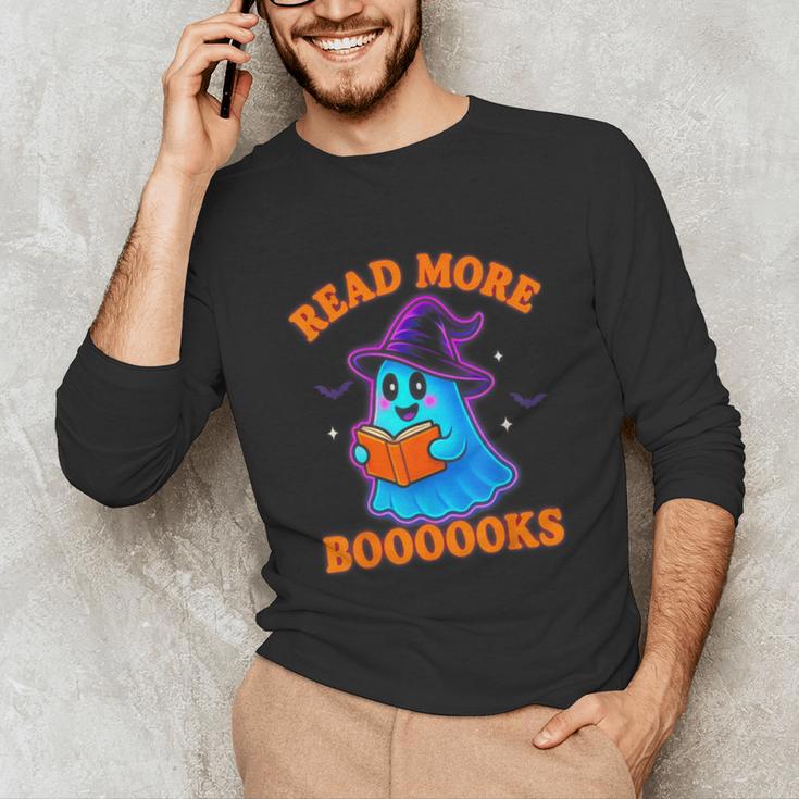 Read More Books Halloween Book Cute Ghost Reading Teaching Unisex Long Sleeve T-Shirt Read More Books Halloween Book Cute Ghost Reading Teaching Unisex Long Sleeve T-Shirt
