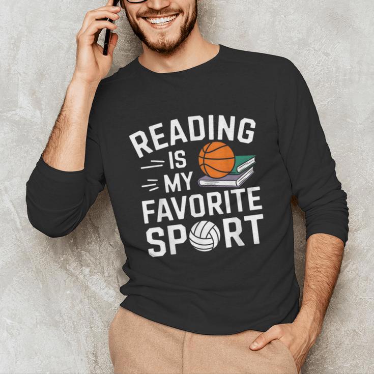 Reading Is My Favorite Sport Reading Book Lover Reader Unisex Long Sleeve T-Shirt