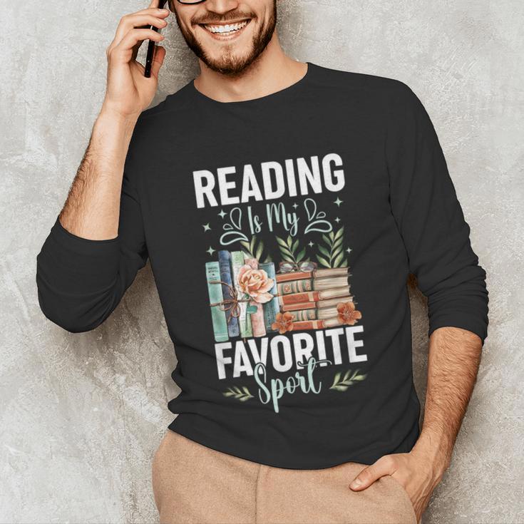 Reading Is My Favorite Sport Bookworm Unisex Long Sleeve T-Shirt