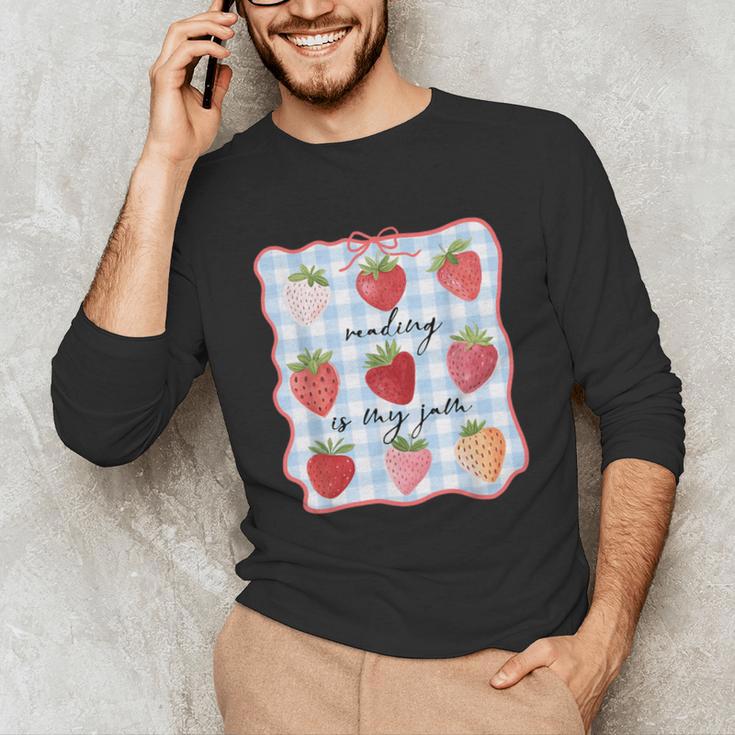 Reading Is My Jam Preppy Stawberry Bookworm Book Lover Nerd Unisex Long Sleeve T-Shirt Reading Is My Jam Preppy Stawberry Bookworm Book Lover Nerd Unisex Long Sleeve T-Shirt