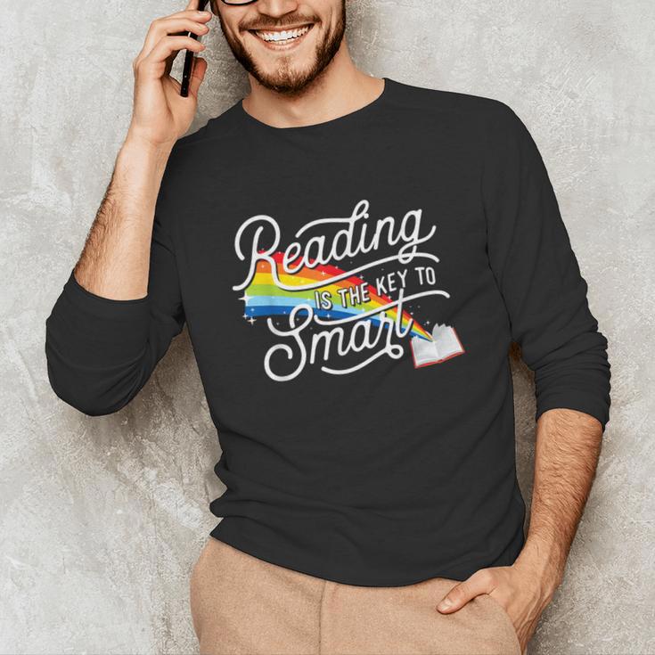 Reading Is The Key To Smart Book Lover Bookworm Reader Unisex Long Sleeve T-Shirt