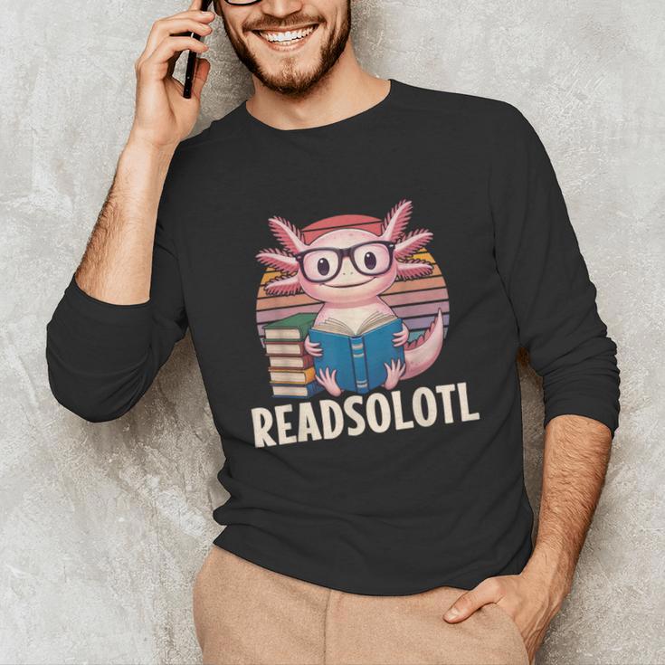 Readsolotl Axolotl Reading Book Lover Kawaii Bookworms Unisex Long Sleeve T-Shirt Readsolotl Axolotl Reading Book Lover Kawaii Bookworms Unisex Long Sleeve T-Shirt