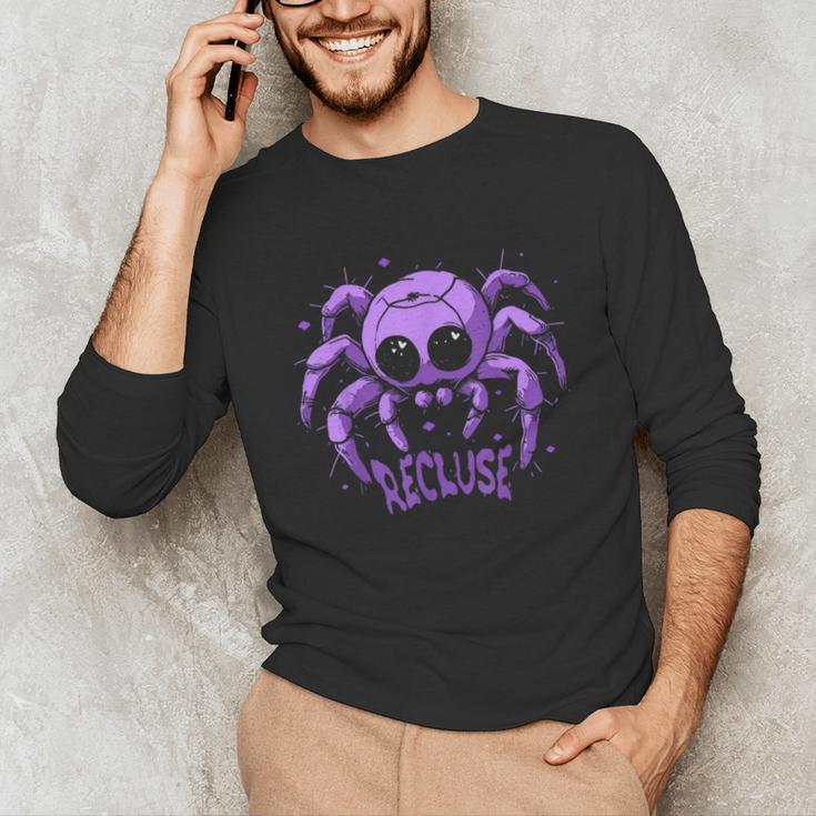 Recluse Pastel Goth Spider Shy Introvert Creepy Cute Kawaii Unisex Long Sleeve T-Shirt Recluse Pastel Goth Spider Shy Introvert Creepy Cute Kawaii Unisex Long Sleeve T-Shirt