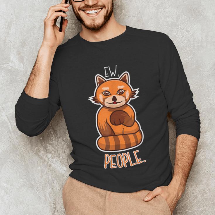 Red Panda Introvert For Red Pandas Fan Unisex Long Sleeve T-Shirt