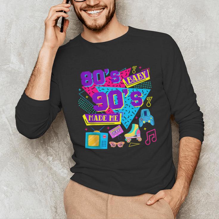 Retro 1980s 80's Baby 1990s 90's Made Me Nostalgia Birthday Unisex Long Sleeve T-Shirt Retro 1980s 80's Baby 1990s 90's Made Me Nostalgia Birthday Unisex Long Sleeve T-Shirt