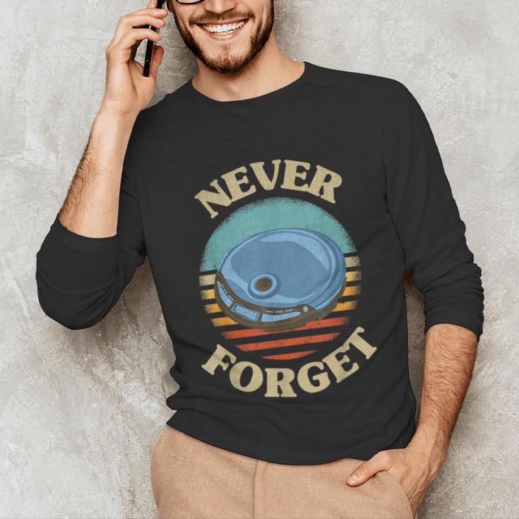Retro CD Player Never Forget Nostalgia Vintage Unisex Long Sleeve T-Shirt