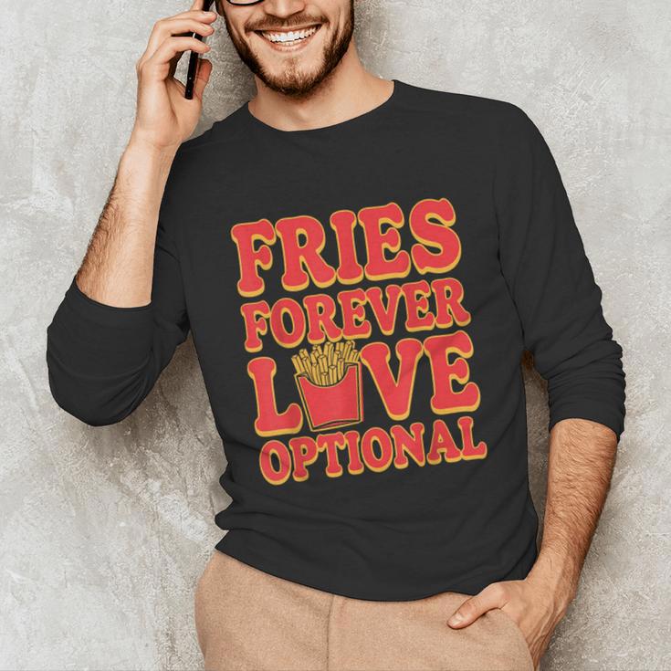 Retro Fast Food Nostalgia Vintage Diner Fries Shakes Burgers Unisex Long Sleeve T-Shirt
