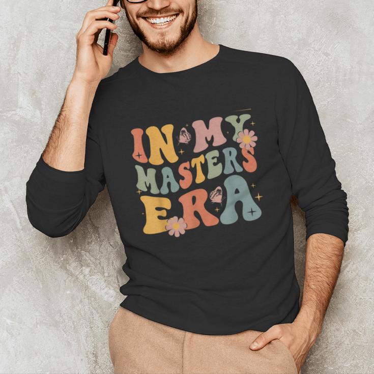 Retro Groovy In My Master's Degree Era Graduation Master Unisex Long Sleeve T-Shirt