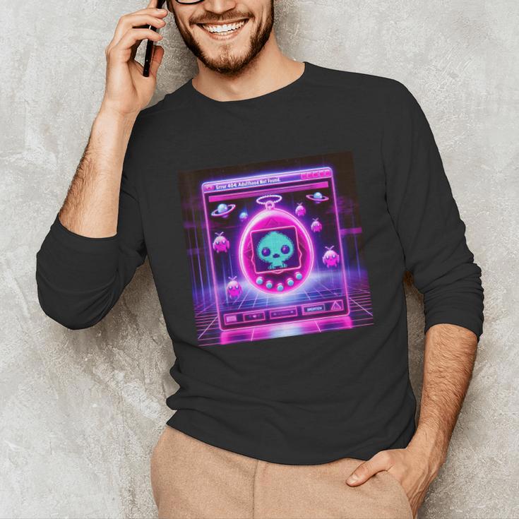 Retro Nostalgia Vaporwave- Error 404 Unisex Long Sleeve T-Shirt
